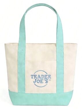 Pastel Trader Joe’s mini tote bags pastel Green NWT